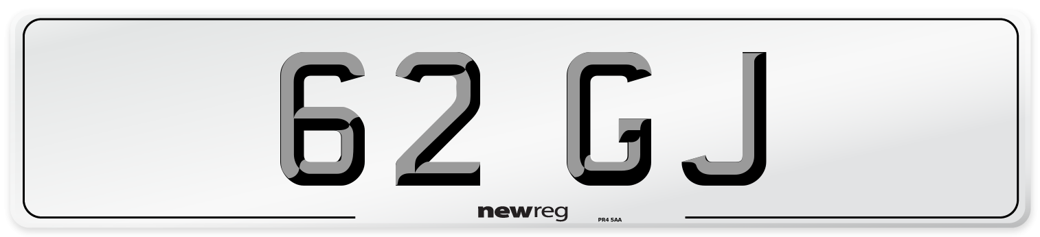 62 GJ Number Plate from New Reg